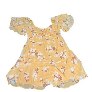 NWT Abercrombie & Fitch Yellow Floral Mini Dress